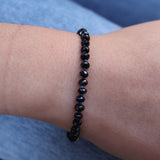 Bracelet doré onyx noire et lapis lazulis