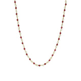 Collier doré Santa Maria en Onyx Rouge