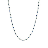 Collier rosary en argent 925 et lapis lazulis