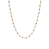 Santa Maria Necklace in 925 Silver and Red Onyx