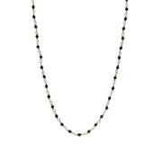 Collier rosary en argent 925 et onyx noire