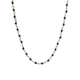 Collier rosary en argent 925 et onyx noire