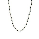 Collier rosary en argent 925 et onyx noire