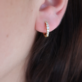 Mini créole dorée zircons blancs