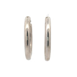 Créoles en argent 925 épaisses fermées 40 mm
