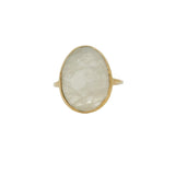 Bague dorée pierre facettée