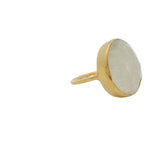 Bague dorée pierre facettée