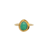 Irregular stone gold ring