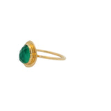 Irregular stone gold ring