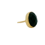 Bague dorée pierre facettée