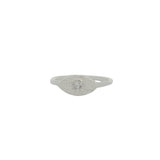 Bague argent oeil martelé et zircon