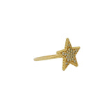 Bague dorée étoile et zircons