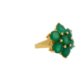 Golden stone flower ring