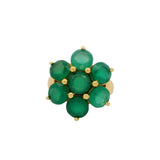 Golden stone flower ring