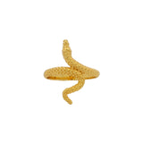 Bague dorée serpent
