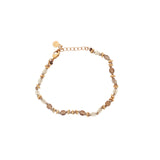 Bracelet doré perles fantaisie avec couronnes dorées