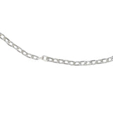 Silver necklace with 1.35mm filed curb chain