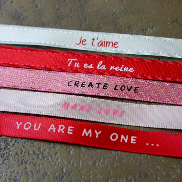 bracelet satin message amour