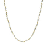 Collier doré rosary en labradorite