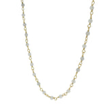 Collier doré rosary en labradorite