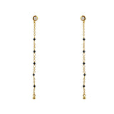 Boucles Santa Maria dorées longues - ONYX NOIRE
