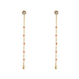 Boucles Santa Maria dorées longues - ONYX ROUGE