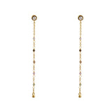 Boucles Santa Maria dorées longues - TOURMALINE