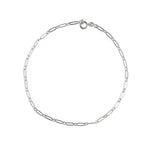 Bracelet de cheville argent 925 maille forçat limée plate