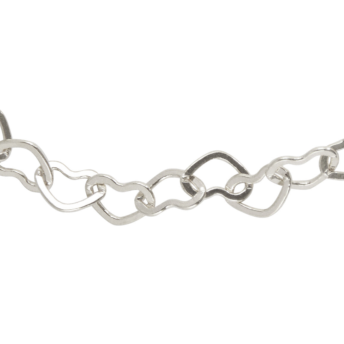 Bracelet de cheville argent 925 maille coeur