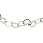Bracelet de cheville argent 925 maille coeur