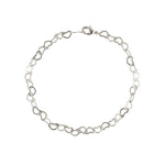 Bracelet de cheville argent 925 maille coeur