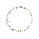 Bracelet de cheville argent 925 maille coeur