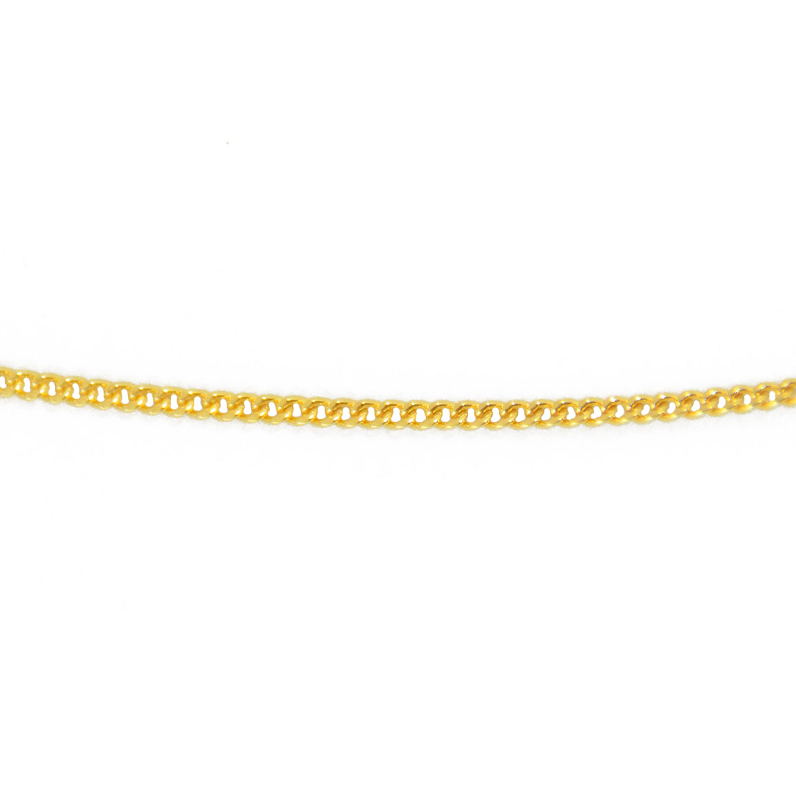 Collier doré maille gourmette limée