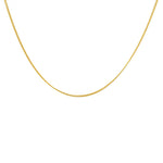 Collier doré maille gourmette limée - 38CM
