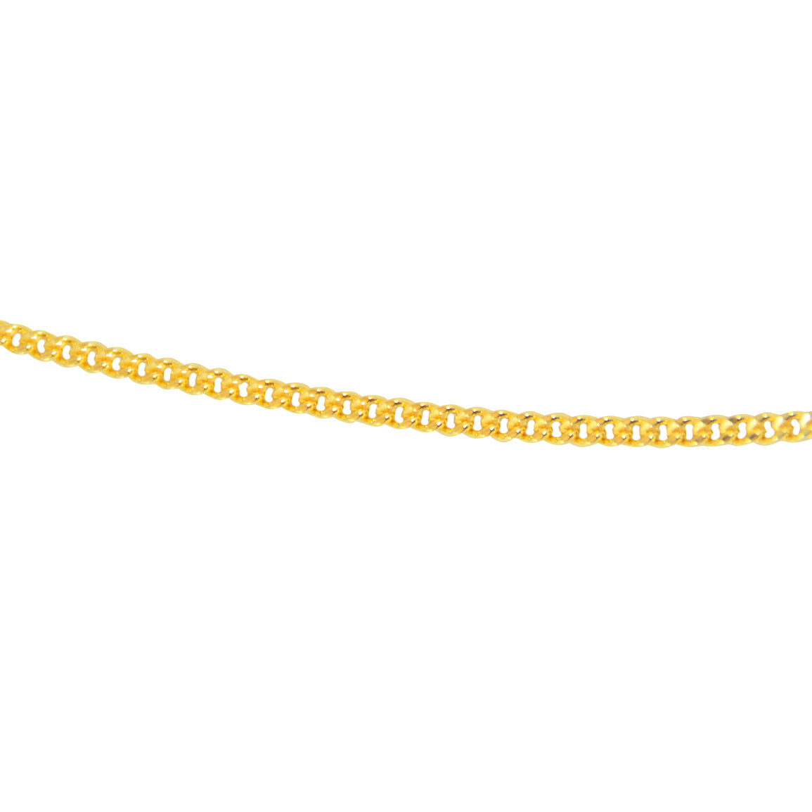 Collier doré maille gourmette limée