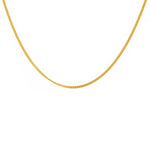 Collier doré maille gourmette limée - 38CM