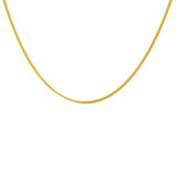 Collier doré maille gourmette limée - 38CM