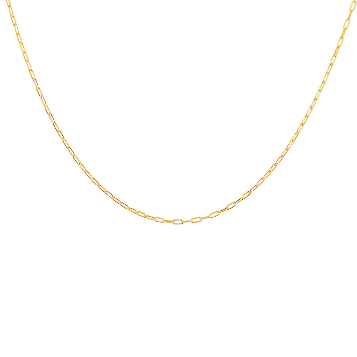 Collier doré maille rectangle - 42CM