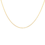Collier doré maille rectangle - 42CM