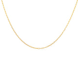 Collier doré maille rectangle - 42CM