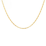 Collier doré figaro alternée - 38CM