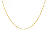 Collier doré figaro alternée - 38CM