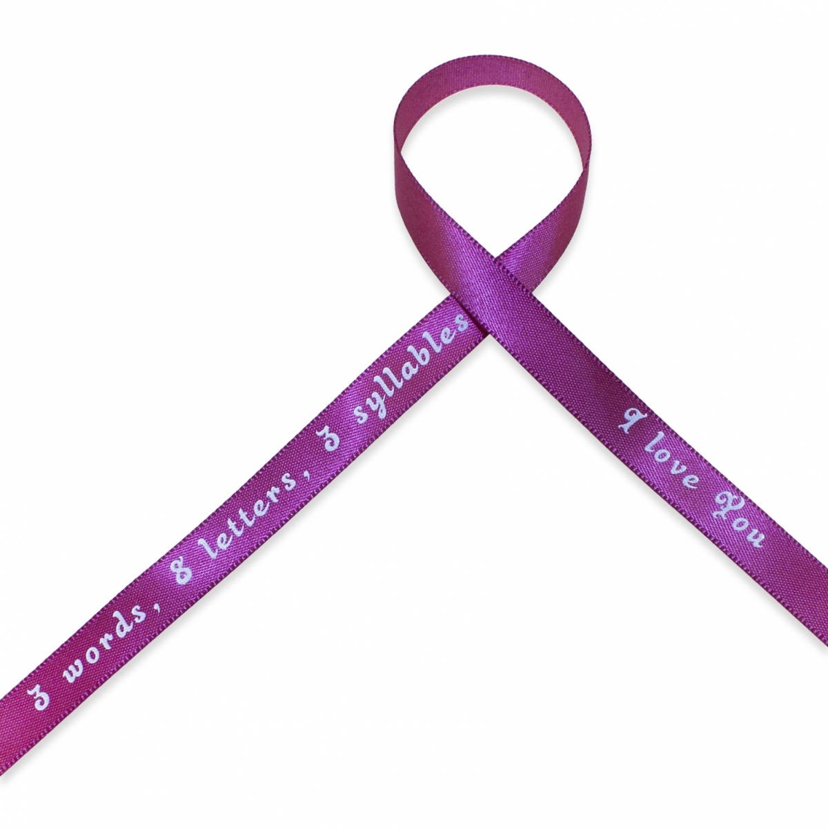 3 words 8 letters 3 syllables i love you - Bracelet Satin