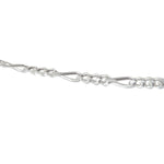 Collier argent maille figaro alternée