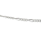 Collier argent maille figaro alternée
