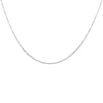 Collier argent maille figaro alternée