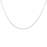Collier argent maille figaro alternée