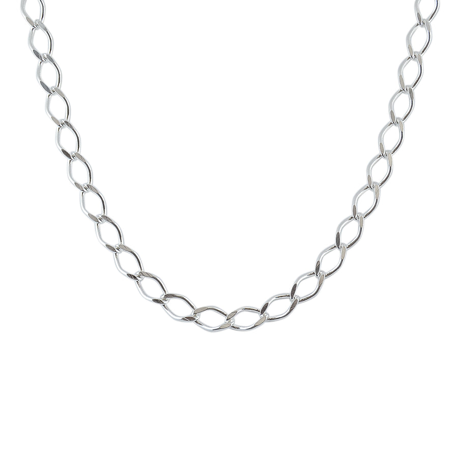 Collier argent maille rombo - 50CM