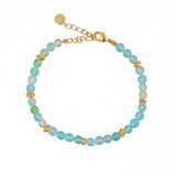 Bracelet perles pierres naturelles - AGATE BLEU