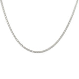 Collier argent maille double rombo